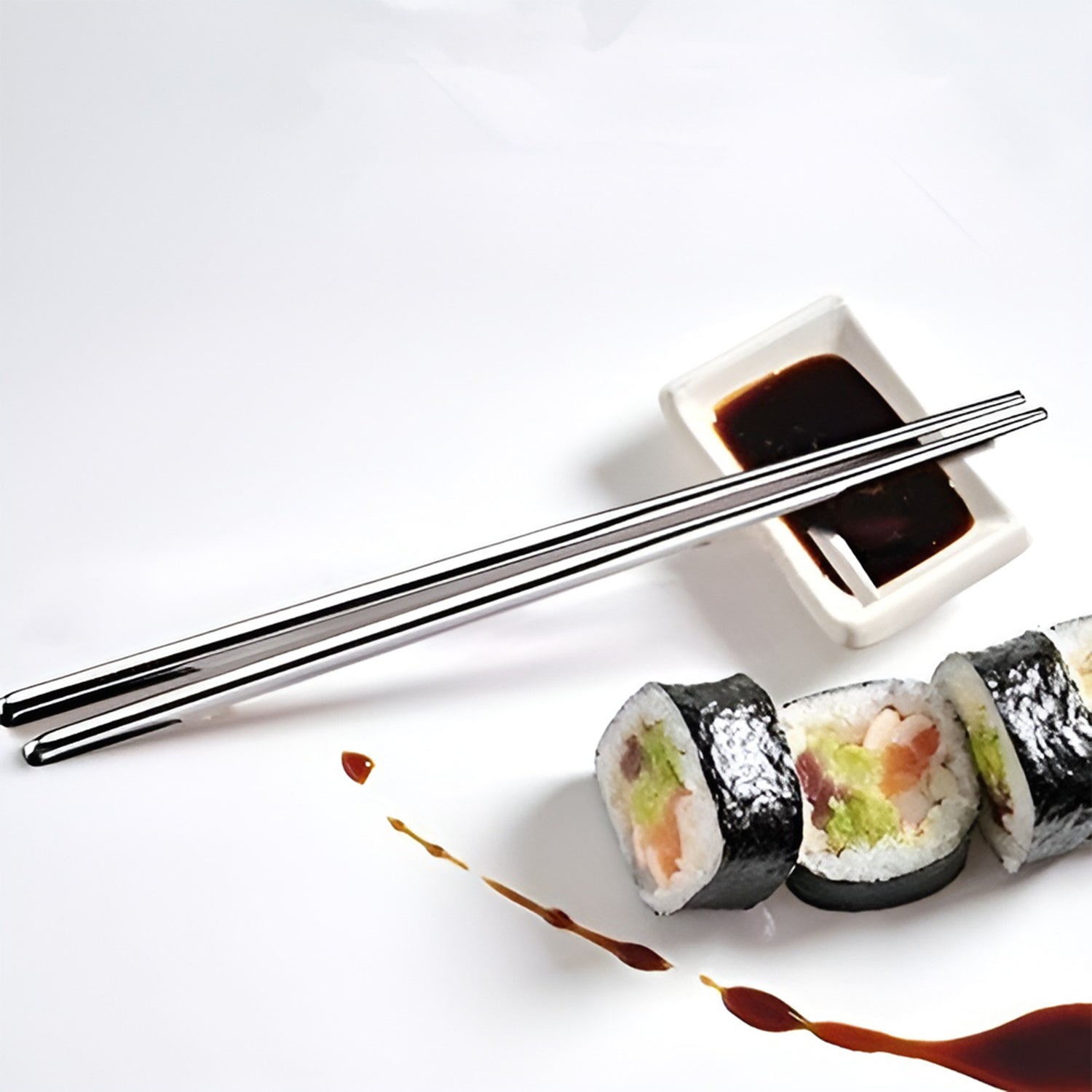 Premium Stainless Steel Reusable Chopsticks (2 Pc) Premium Stainless Steel Reusable Chopsticks (2 Pc)